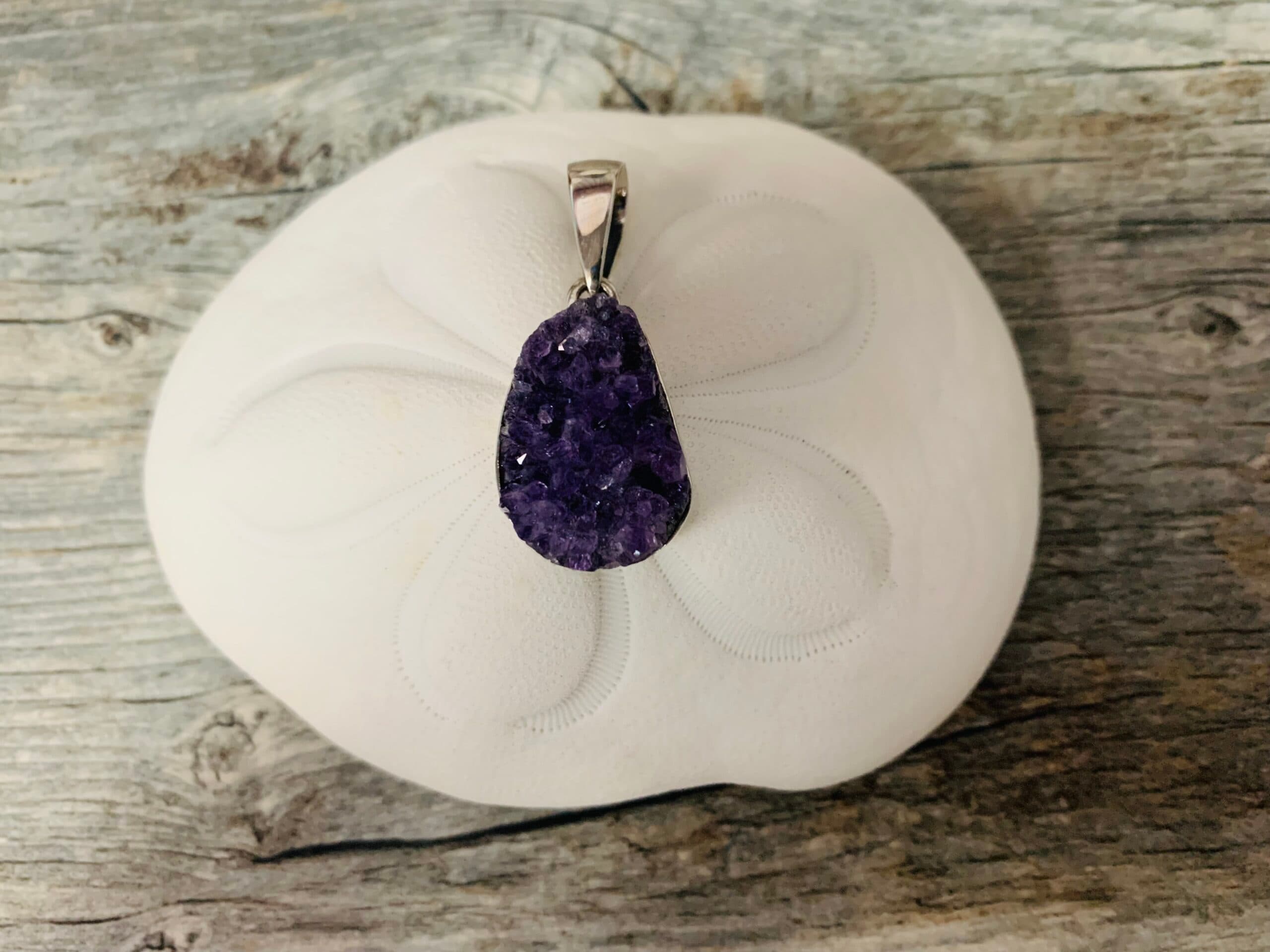 Amethyst Druzy Artisan Pendant