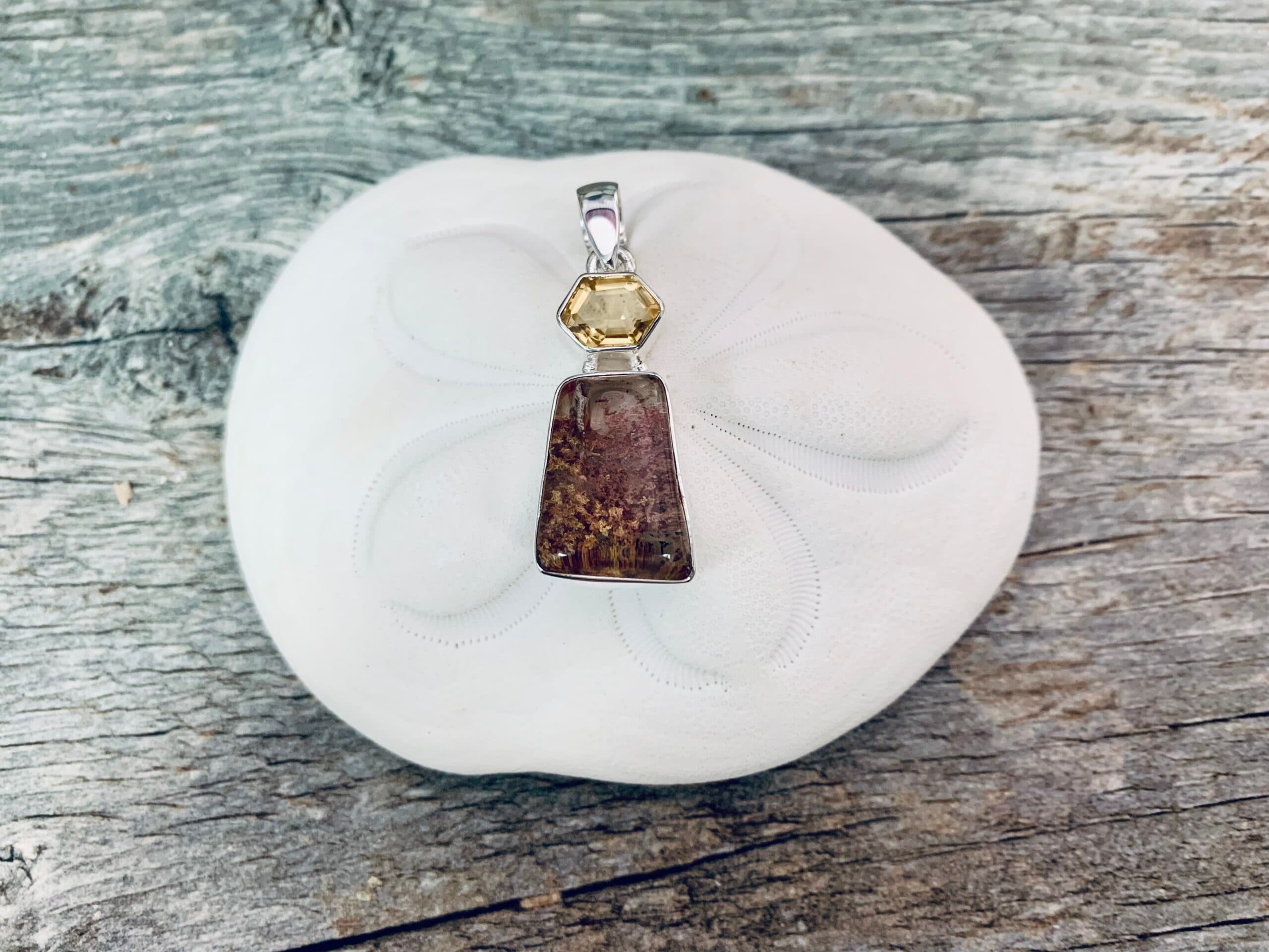 Lodolite Citrine Shaman’s Dream Stone Pendant